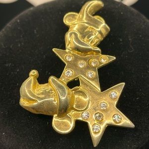 **$3/20**Vintage Mickey Mouse w/ Rhinestone Stars Brooch